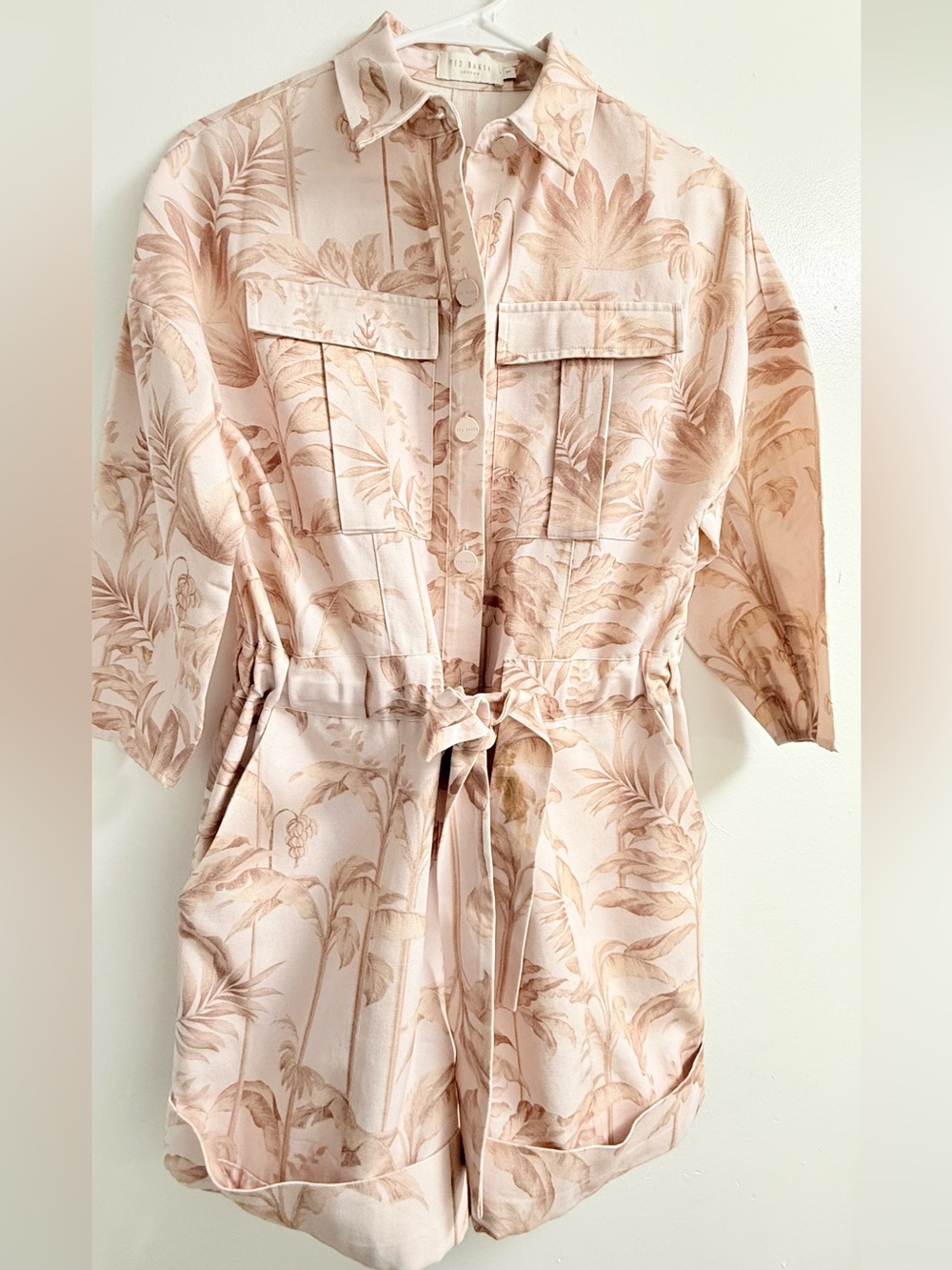 Ted Baker Blush Floral Utility Romper